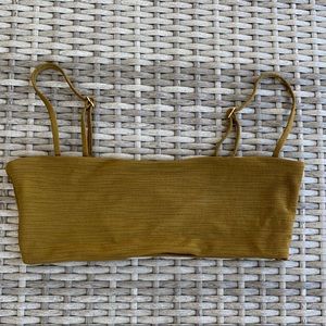 L*SPACE Shorebreak Texture Rebel Bikini Top Moss